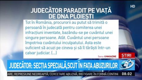 Scrisoarea incendiară a unei judecătoare către colegii săi, după un dosar DNA: &bdquo;SIIJ, o necesitate pentru a-i proteja pe procurorii onești&rdquo;