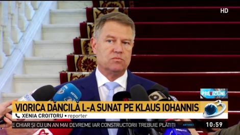 Viorica Dăncilă l-a sunat pe Klaus Iohannis