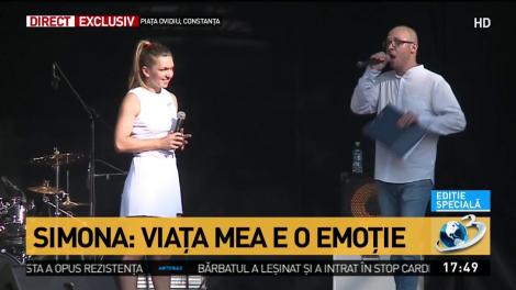 Simona Halep, moment emoționant în Constanța! Și-a prezentat trofeul de la Wimbledon, însoțită de nepoțica ei! Video