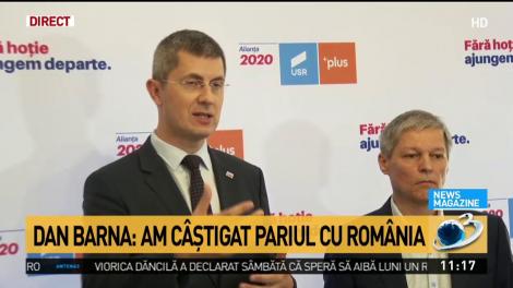 Alianța USR-PLUS a decis! Dan Barna este oficial candidatul comun la prezidențiale!