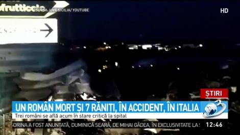 Un român mort şi 7 răniţi, în accident, în Italia