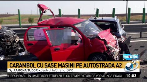 Carambol cu şase maşini pe Austostrada A2