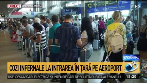 Cozi infernale la intrarea &icirc;n ţară pe Aeroportul Otopeni