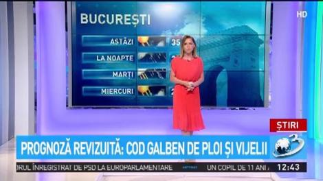 Cod galben de ploi şi vijelii pentru sud-estul ţării