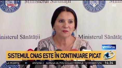 Sistemul CNAS este &icirc;n continuare picat. Declaraţia făcută de Sorina Pintea