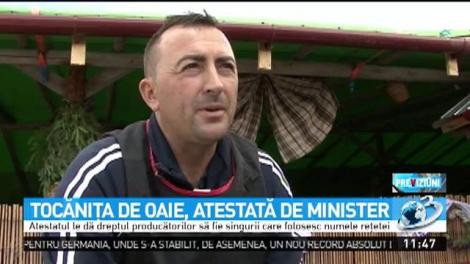 Tocăniţa de oaie, atestată de Minister
