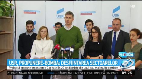 USR, propunere-bombă: Desfiinţarea sectoarelor