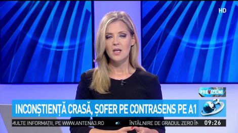 Inconştienţă crasă, şofer pe contrasens pe A1