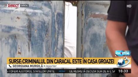 Gheorghe Dincă se află în locuința din Caracal. Amprentele de pe poartă, luate în a șaptea zi