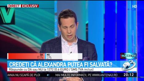 Credeţi că Alexandra putea fi salvată? Cum răspunde   Gabriel Diaconu, medic psihiatru