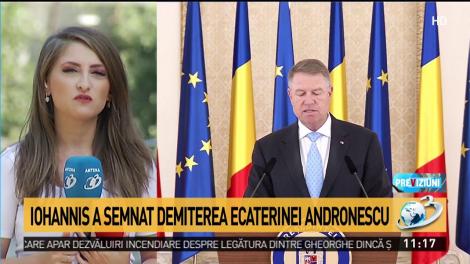 Iohannis a semnat demiterea Ecaterinei Andronescu