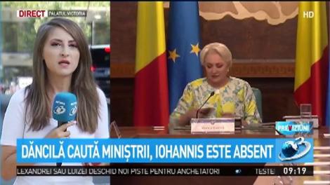 Dăncilă caută miniştrii, Iohannis este absent