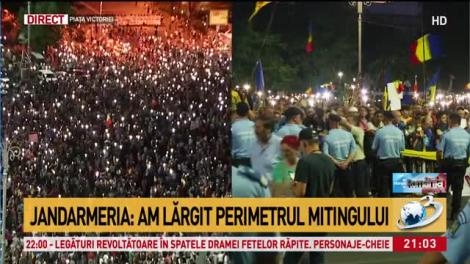 Efectivele de jandarmi au fost mărite! Noi incidente la mitingul din Piața Victoriei