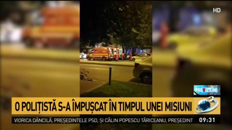 Momente de groază pentru o polițistă din București. Femeia s-a împușcat din greșeală în timpul unei intervenții