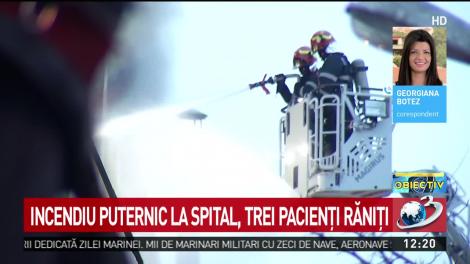 Incendiu puternic într-un spital din Oradea, trei pacienți răniți
