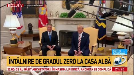 Întâlnire Iohannis - Trump. Președintele SUA, declarații surpriză despre România: "Americanii iubesc românii"
