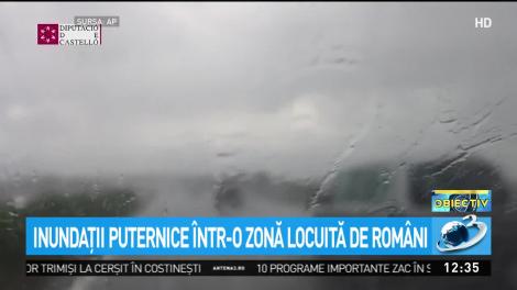 Inundaţii puternice &icirc;ntr-o zonă locuită de rom&acirc;ni