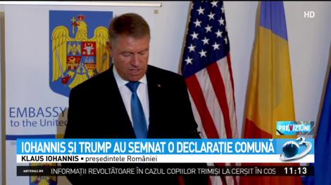 Donald Trump, la întâlnirea cu Klaus Iohannis: Mi-ar plăcea să vin în România