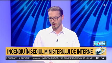 Incendiu &icirc;n sediul Ministerului de Interne