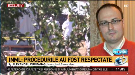 Alexandru Cumpănașu: Vom depune o pl&acirc;ngere penală la Parchetul General &icirc;mpotriva INML. Au fost scurgeri de informații
