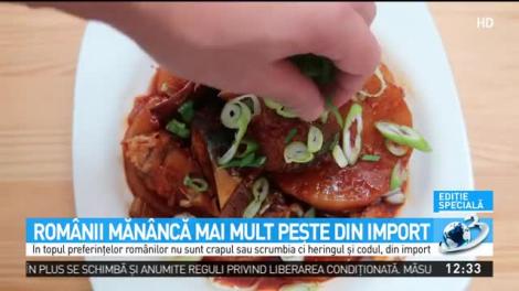 Rom&acirc;nii măn&acirc;ncă mai mult peşte din import