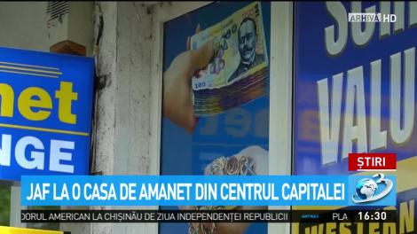 Jaf la o casă de amanet din Capitală