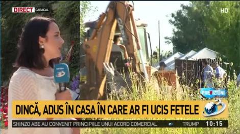 Criminaliștii scanează locuința din Caracal. Gheorghe Dincă a ajuns la fața locului