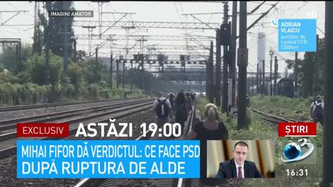 Panică într-un tren care venea de la Brașov! Zeci de călători, evacuați, după ce mecanicul a simțit miros de fum