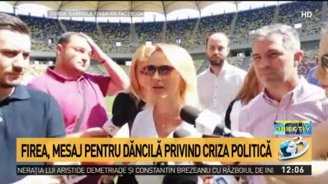 Gabriela Firea, mesaj pentru Viorica Dăncilă privind criza politică: „Declarațiile unor liferi politici arată că jocul nu este închis. Nu este nimic definitiv”