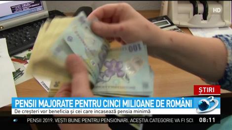 Pensii majorate pentru cinci milioane de români