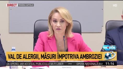 Gabriela Firea, măsuri privind combaterea ambroziei din Capitală