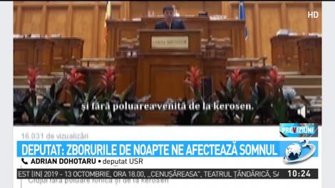 Deputat din Cluj, deranjat de avioane: Zborurile de noapte ne afectează somnul