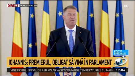 Președintele Klaus Iohannis: &bdquo;Voi lua deciziile privind numirea miniștrilor interimari după publicarea motivării CCR&rdquo; (LIVE TEXT și VIDEO)