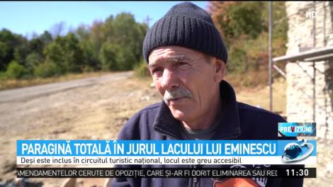 Pargină totală &icirc;n jurul lacului lui Eminescu