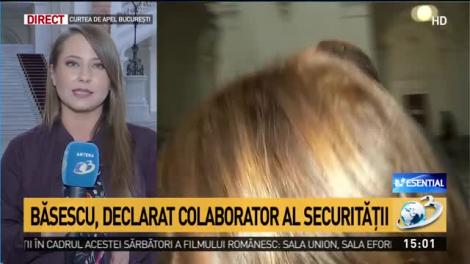 Curtea de Apel București: Traian Băsescu a fost turnător la Securitate