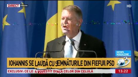 Klaus Iohannis, ironii acide la adresa social-democraților: Au realizat mii de kilometri de autostradă cu creionul