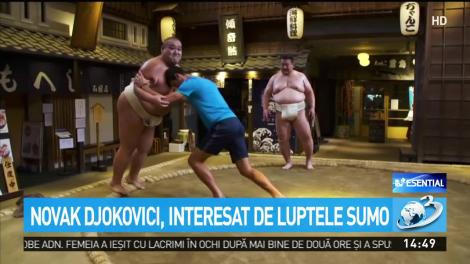 Novak Djokovici, în ipostaze inedite. Tenismenul se antrenează alături de doi luptătpori sumo