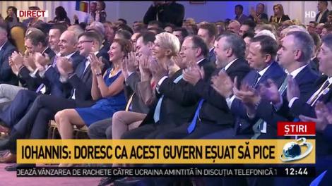 Klaus Iohannis, la întâlnirea liberalilor de la Iași: Îmi doresc foarte mult ca această moțiune să treacă și acest guvern eșuat să pice