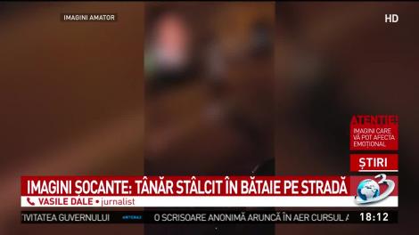 Imagini şocante. Un t&acirc;năr a fost bătut cu sălbăticie pe o stradă din Sighetu Marmaţiei