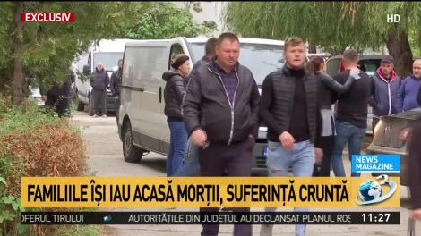 Imagini sfâșietoare! Familiile care și-au pierdut oamenii dragi în accidentul din Ialomița își iau acasă morții de la morgă