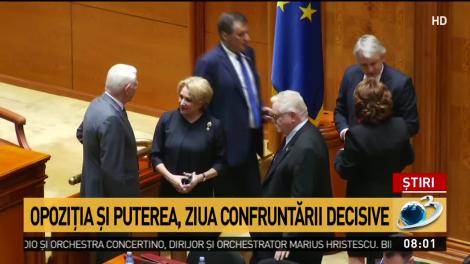 Tensiuni uriaşe înaintea luptei dintre Opoziţie şi Putere. Astăzi se decide soarta Guvernului Dăncilă