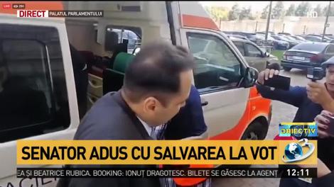 Senator adus cu salvarea la vot