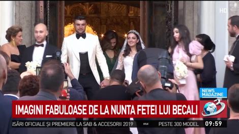 Imagini fabuloase de la nunta fiicei lui Gigi Becali. Printre invitaţi, trei călugări de la Mănăstirea Frăsinei