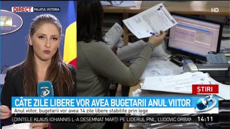 C&acirc;te zile libere vor ava bugetariii anul viitor