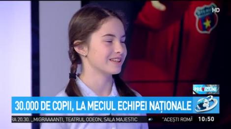 Moment emoţionant la Antena 3. Lara, unul dintre copiii care a intonat imnul la meciul România-Norvegia