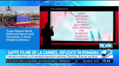 Şapte filme de la Cannes, difuzate în România