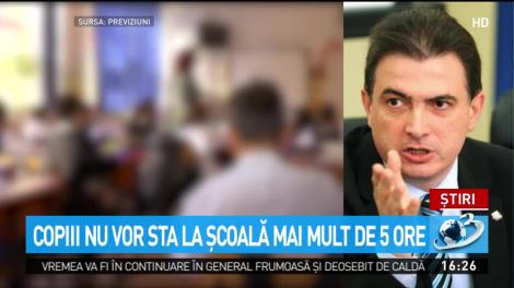 Copiii nu vor mai sta la şcoală mai mult de 5 ore
