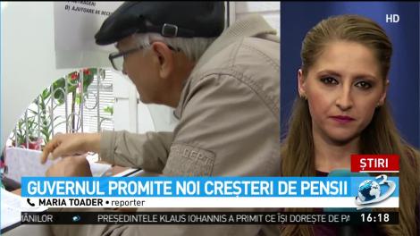 Guvernul promite noi creşteri de pensii