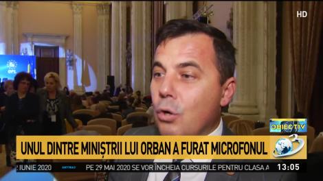 Un ministru propus în Guvernul Orban, gest nepotrivit în Parlament. A furat microfonul de la tribună, în timpul dezbaterilor pe Legile Justiției