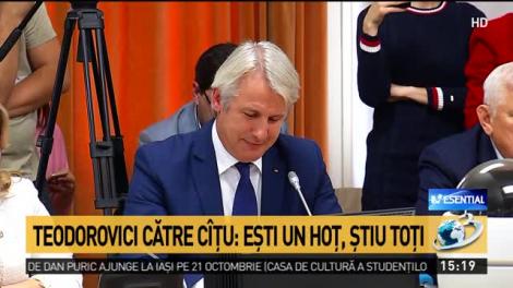 Teodorovici către C&icirc;ţu: Eşti un hoţ, ştiu toţi